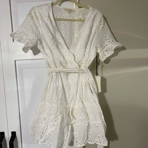 White Lacie Layered Dress - M